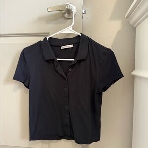 Black Button-Up Collared Shirt
